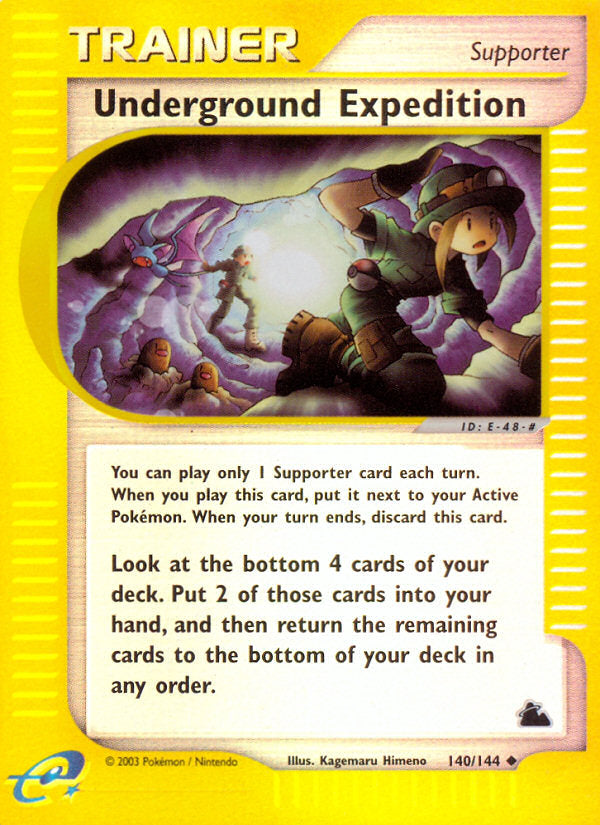 E-Series Skyridge Underground Expedition #140/144 reverse holo